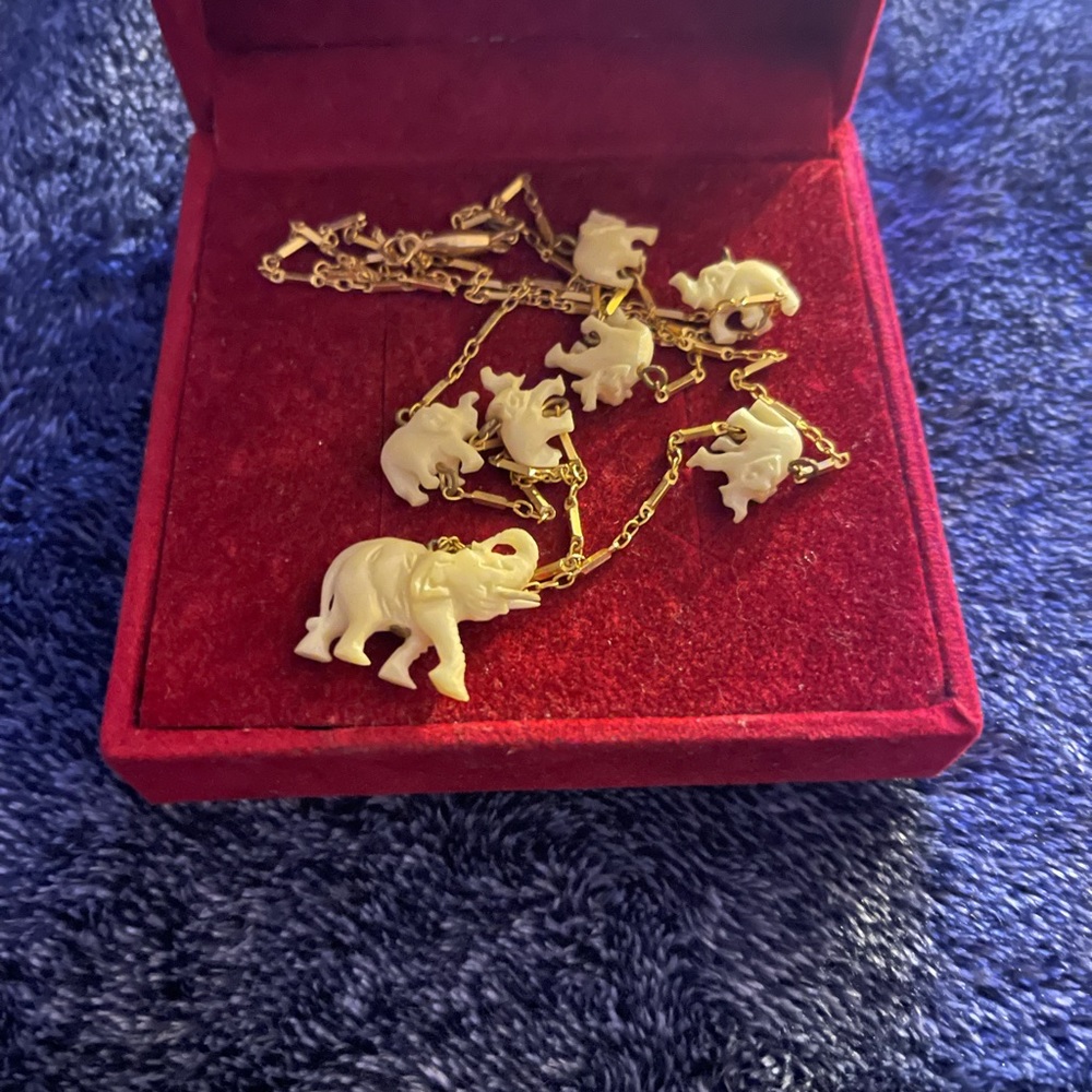 Beautiful Elephant Gold Filled Necklace.